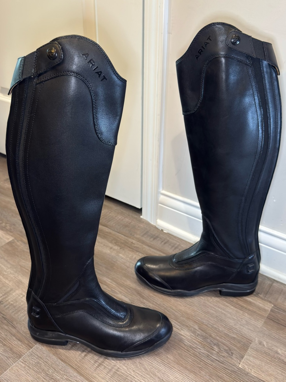 Ariat V Sport Zip Tall Black Leather Riding Boots - Picture 2 of 10